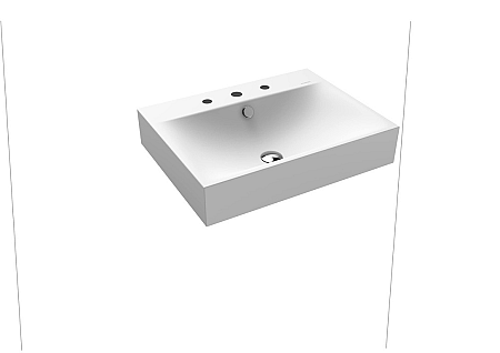 Umývadlo Kaldewei Silenio 3044 60x46 cm alpská biela tri otvory pre batériu 904306033001