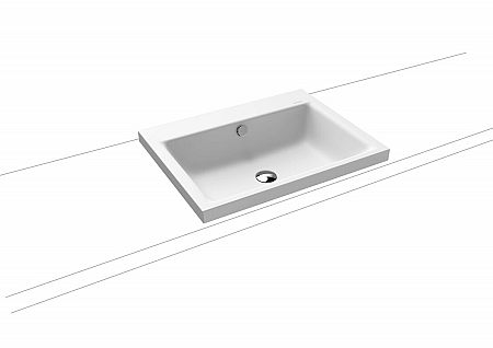 Umývadlo na dosku Kaldewei Puro 3154 60x46 cm alpská biela bez otvoru pre batériu 900406003001