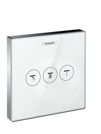 Ventil Hansgrohe Showerselect Glass bez podomietkového telesa biela / chróm 15736400