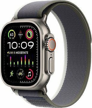 Apple Watch Ultra 2 49 mm titánové puzdro so zeleno-sivým trailovým ťahom – S/M