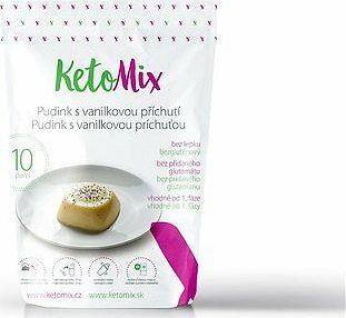 KetoMix Proteínový puding s vanilkovou príchuťou – 300 g (10 porcií)