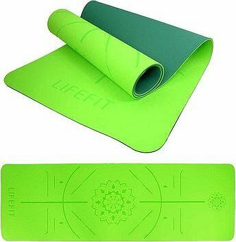 LIFEFIT YOGA MAT RELAX DUO, 183 × 58 × 0,6 cm, zelená