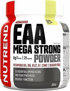 Nutrend EAA MEGA STRONG POWDER, 300 g, ľadový čaj citrón