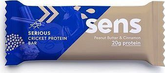 SENS Serious Protein tyčinka s 20 g bielkovín a cvrčou múkou, 60 g, arašidové maslo & škorica