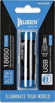 Wuben 18650 ABE3400R USB single